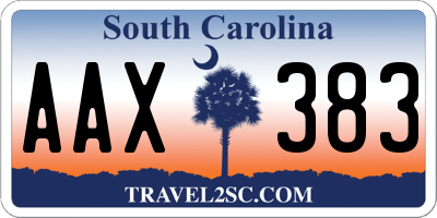 SC license plate AAX383