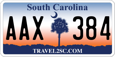 SC license plate AAX384