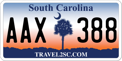 SC license plate AAX388