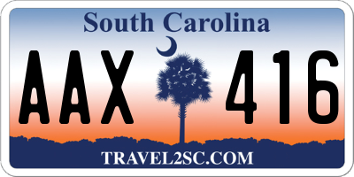 SC license plate AAX416