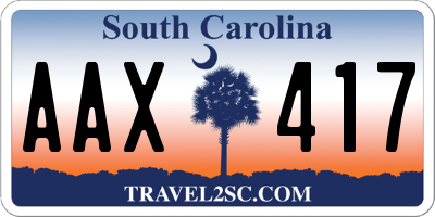SC license plate AAX417