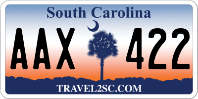 SC license plate AAX422