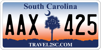 SC license plate AAX425