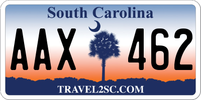 SC license plate AAX462