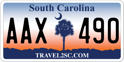 SC license plate AAX490