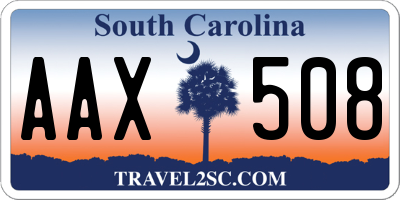 SC license plate AAX508