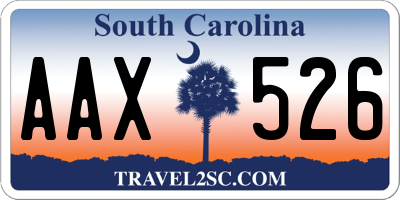 SC license plate AAX526