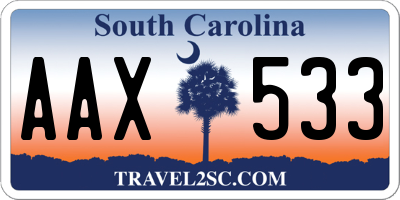 SC license plate AAX533