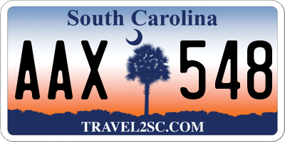 SC license plate AAX548