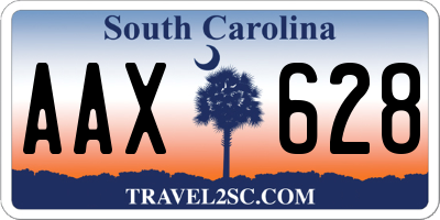 SC license plate AAX628