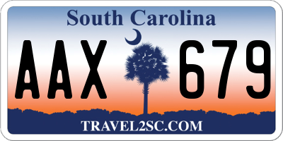 SC license plate AAX679