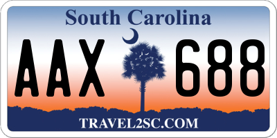 SC license plate AAX688