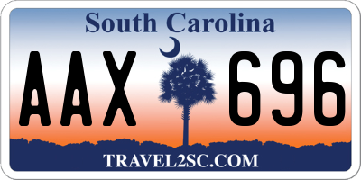 SC license plate AAX696