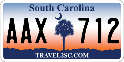 SC license plate AAX712