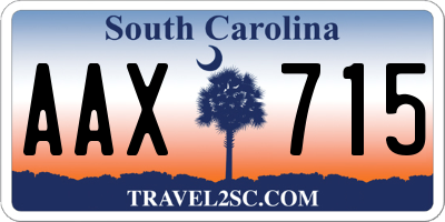 SC license plate AAX715