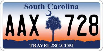 SC license plate AAX728