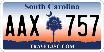SC license plate AAX757
