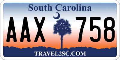 SC license plate AAX758