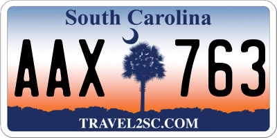 SC license plate AAX763