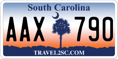 SC license plate AAX790