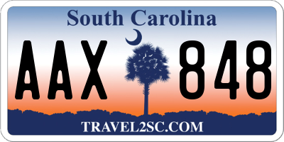 SC license plate AAX848