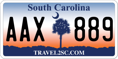 SC license plate AAX889