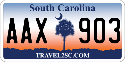 SC license plate AAX903