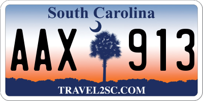 SC license plate AAX913