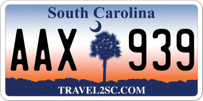 SC license plate AAX939