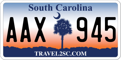 SC license plate AAX945