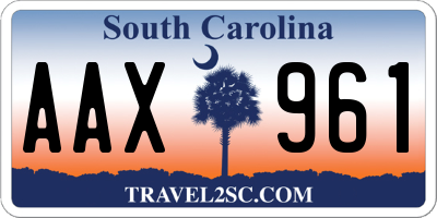 SC license plate AAX961