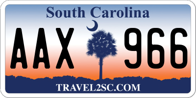 SC license plate AAX966