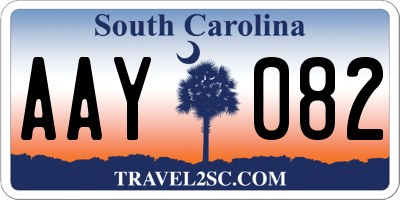 SC license plate AAY082
