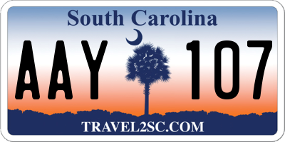 SC license plate AAY107