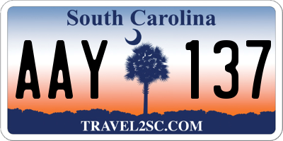 SC license plate AAY137