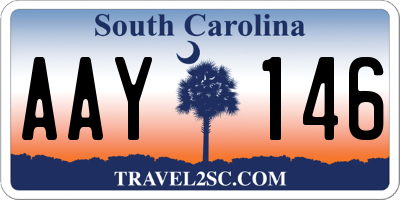 SC license plate AAY146