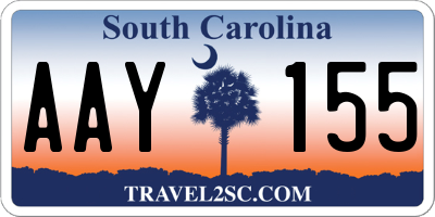 SC license plate AAY155
