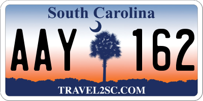 SC license plate AAY162