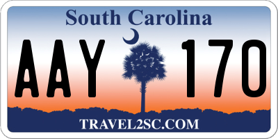 SC license plate AAY170