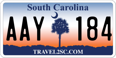 SC license plate AAY184