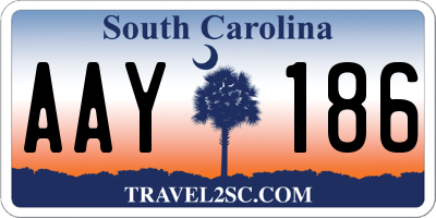 SC license plate AAY186