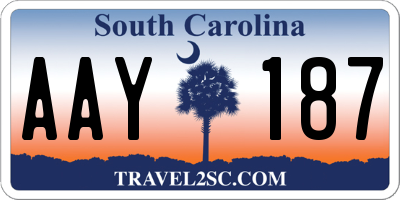 SC license plate AAY187