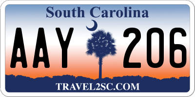 SC license plate AAY206