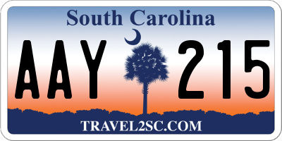 SC license plate AAY215