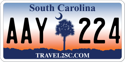 SC license plate AAY224