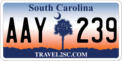 SC license plate AAY239