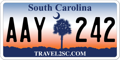 SC license plate AAY242