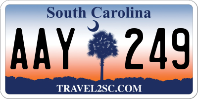 SC license plate AAY249