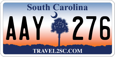 SC license plate AAY276