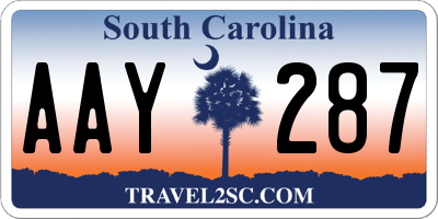 SC license plate AAY287